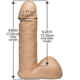 Vaculock 6 Inch Realistic Dildo Attachment Lifelike Dongs Realistic
